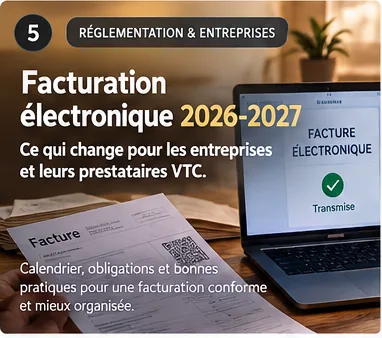 Facturation électronique VTC : le compte à rebours de 2027 a commencé